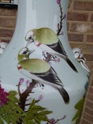 style Chinese vase with flowers and birds in porcelain, China 1890