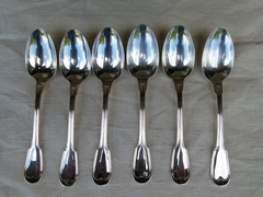 style Christofle cutlery set 77 pieces  in plated silver, France 1950