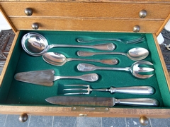 Christofle vendome style 111 pieces Cutleryset in original box in silverplated , France 1925