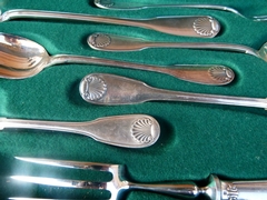 Christofle vendome style 111 pieces Cutleryset in original box in silverplated , France 1925