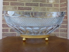  Coupe centerpiece in crystal and gilded bronze, France 1950