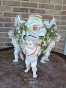 style Coupe with cherubs putti,s in porcelain, Germany 1940