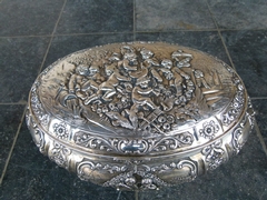 Dutch style Solid silver Box in 835 silver, The Netherlands 1920