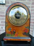 style Electric bulle clock with Chinoisery, France 1940