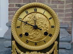 Empire style Clock in gilded and patinated bronze, France,Jumelle à Paris 1815