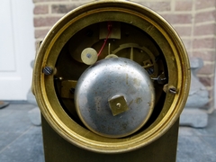 Empire style Clock in gilded and patinated bronze, France,Jumelle à Paris 1815