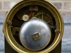 Empire style Clock in gilded and patinated bronze, France,Jumelle à Paris 1815