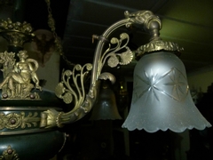 Empire style Lamp in gilded and patinated bronze, France 1920