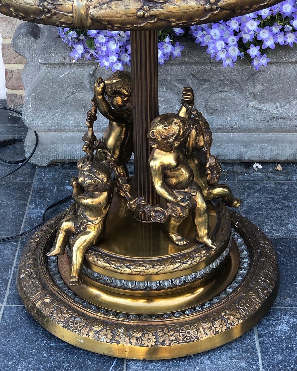 floor lamp with putti,s maison Jansen