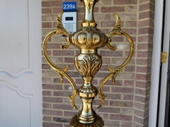 style Floorlamp with putti,s in gilded bronze, Belgium 1960