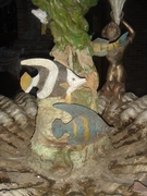 style Fountain  in patinated bronze 1960-70