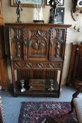 Gotique style Cabinet in Oak, Belgium 1920