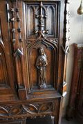 Gotique style Cabinet in Oak, Belgium 1920