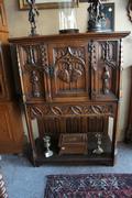 Gotique style Cabinet in Oak, Belgium 1920