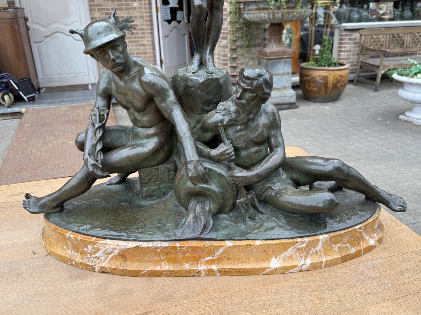 Huge Bronze sculpture by Alphonse Jef Strymans 