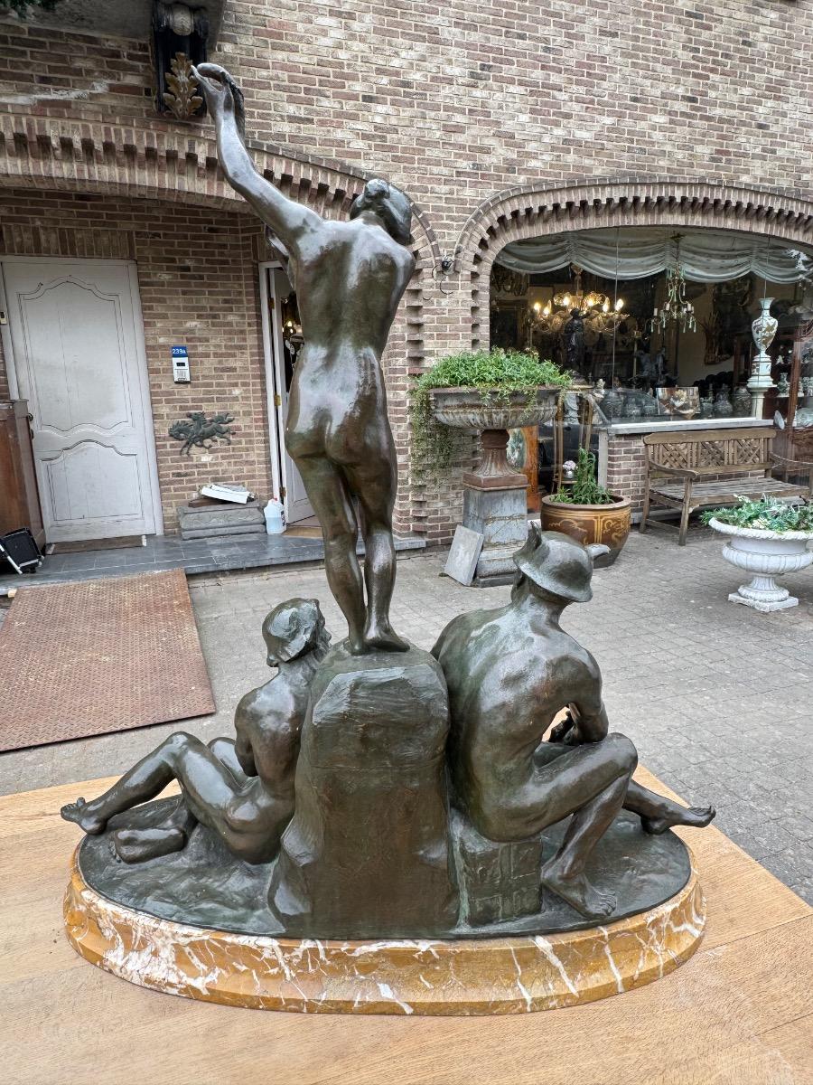 Huge Bronze sculpture by Alphonse Jef Strymans 
