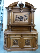 Huge Henry Deux style cabinet in carved wallnut, France 1880