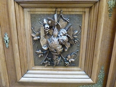 Huge Henry Deux style cabinet in carved wallnut, France 1880