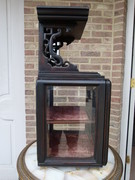 style Japanese miniatur display cabinet with ivory inlay in carved wood, Japan 1880 Meiji