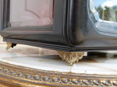 style Japanese miniatur display cabinet with ivory inlay in carved wood, Japan 1880 Meiji