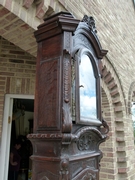 Liége Regénce  style Grandfather clock  in carved oak, Belgium,Liége 1880