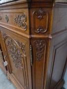 Liége,regence style Sideboard with marble top in oak and marble, Belgium,Liége 1900