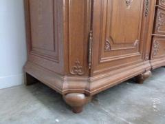 Liége,regence style Sideboard with marble top in oak and marble, Belgium,Liége 1900