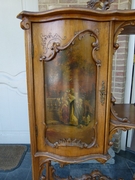 Louis 15 style Cabinet in carved wallnut and vernis-matin, Austria 1900