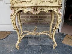 Louis 15 style Cabinet in carved and patinated walnut, Austria,Vienna 1900