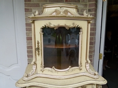 Louis 15 style Cabinet in carved and patinated walnut, Austria,Vienna 1900