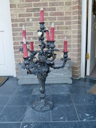 Louis 15 style Candelabra in silver plated white metal  , France 1900