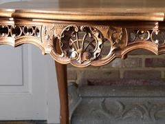 Louis 15 style Coffee table in carved oak, Liége,Belgium 1930