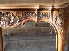 Louis 15 style Coffee table in carved oak, Liége,Belgium 1930