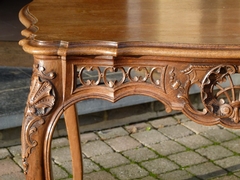 Louis 15 style Coffee table in carved oak, Liége,Belgium 1930