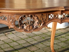 Louis 15 style Coffee table in carved oak, Liége,Belgium 1930