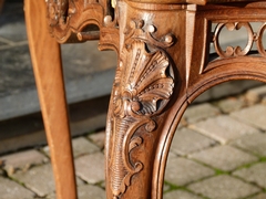 Louis 15 style Coffee table in carved oak, Liége,Belgium 1930