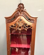 Louis 15 style Display cabinet 1 door vitrine  in walnut, Belgium 1900