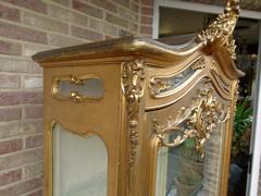 Louis 15 style Gilded displaycabinet in gilded wood, France 1900