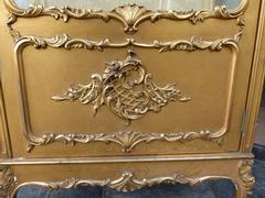 Louis 15 style Gilded displaycabinet in gilded wood, France 1900