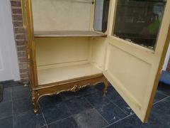 Louis 15 style Gilded displaycabinet in gilded wood, France 1900