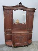 Louis 15 style Hallstand in carved oak, Belgium,Liége 1900