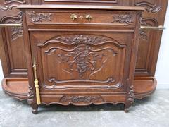 Louis 15 style Hallstand in carved oak, Belgium,Liége 1900