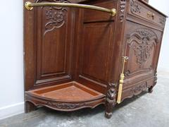 Louis 15 style Hallstand in carved oak, Belgium,Liége 1900