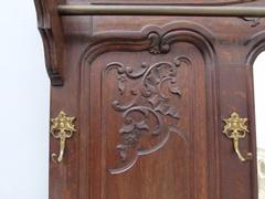 Louis 15 style Hallstand in carved oak, Belgium,Liége 1900