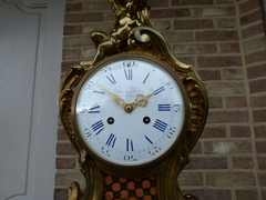 Louis 15 style huge Clock pendule signed Ernest Royer F. de bronze in gilded bronze, France 1880