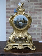 Louis 15 style huge Clock pendule signed Ernest Royer F. de bronze in gilded bronze, France 1880