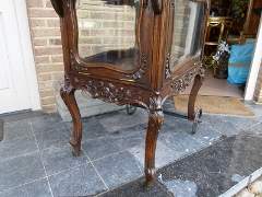 Louis 15, Liége style Bar, tea cabinet on wheels in carved oak, Belgium 1920