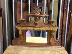 Louis 15 style Nice carved display cabinet in walnut, Vienna,Austria 1900