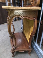 Louis 15 style Nice carved display cabinet in walnut, Vienna,Austria 1900