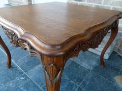 Louis 15 style Salontable coffeetable in carved oak, België,Liége 1950